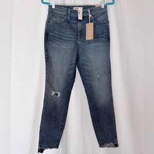 Madewell Curvy High Rise Skinny Jeans Drop Step Hem Petite 29P NWT